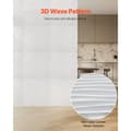 Miniatyrbillede 2 af 11: 3D Vægpaneler, 12-Pakke 19,7x19,7'', PVC, 32 Kvadratfod dækning, Wave Mat Hvid