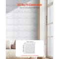 Miniatyrbillede 5 af 11: 3D Vægpaneler 33-pak, 11,81x11,81'' PVC, 32 Sq.Ft Dækningsområde, Diamant Hvid Farve