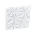 Miniatyrbillede 10 af 11: 3D Vægpaneler 33-pak, 11,81x11,81'' PVC, 32 Sq.Ft Dækningsområde, Diamant Hvid Farve