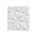 Miniatyrbillede 11 af 11: 3D Vægpaneler 33-pak, 11,81x11,81'' PVC, 32 Sq.Ft Dækningsområde, Diamant Hvid Farve