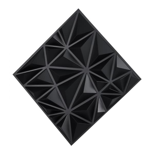 3D Vægpaneler 33 Pak, 30x30cm PVC, 32 Sq.Ft Dækning, Diamant Sort