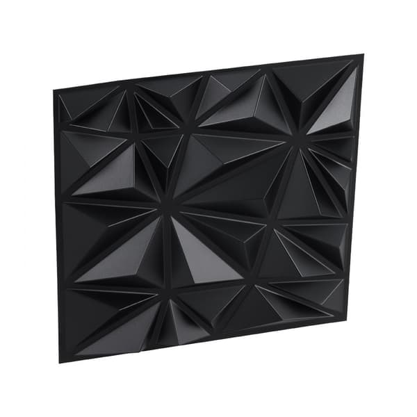 3D Vægpaneler 33 Pak, 30x30cm PVC, 32 Sq.Ft Dækning, Diamant Sort