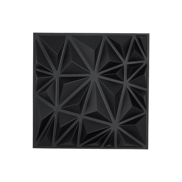 3D Vægpaneler 33 Pak, 30x30cm PVC, 32 Sq.Ft Dækning, Diamant Sort