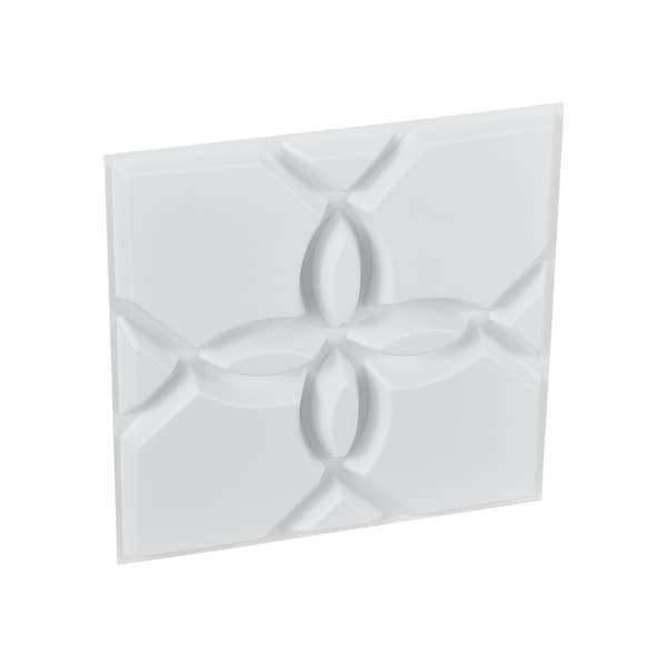 3D-Seinäpaneelit 33 kpl, 11,81 x 11,81 tuuman PVC, 32 neliöjalkaa Peittävyys, Kukkavalkoinen