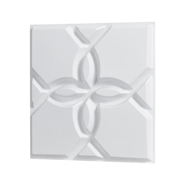 3D-Seinäpaneelit 33 kpl, 11,81 x 11,81 tuuman PVC, 32 neliöjalkaa Peittävyys, Kukkavalkoinen