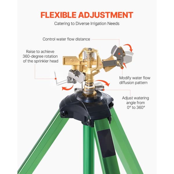Stativsprinkler 2-pack, Heavy Duty grässprinkler, med G3/4 kontakt, robust kvalitet