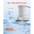 Miniatyrbillede 2 af 11: Livewell-pumpe til båd, 12V 1600GPH, Livewell-lufterpumpe med 2 lige indløb