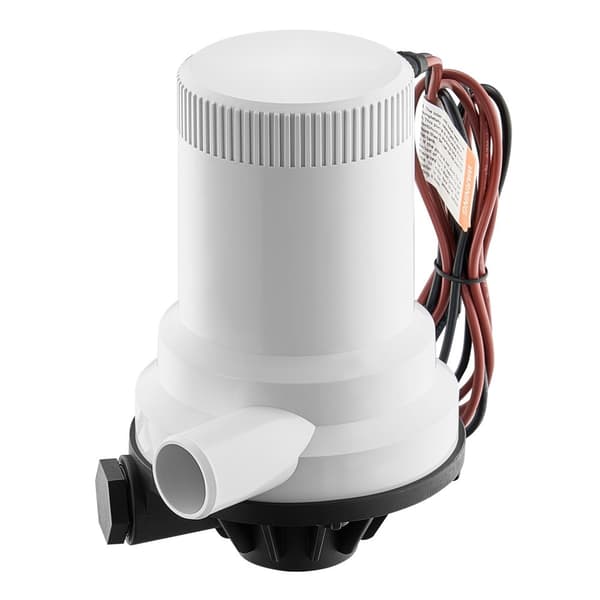 Livewell-pumpe til båd, 12V 1600GPH, Livewell-lufterpumpe med 2 lige indløb
