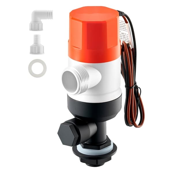 Livewell-pumppu veneeseen, 12V 500GPH, Ilmastinpumppu 2 sisääntulolla, suora