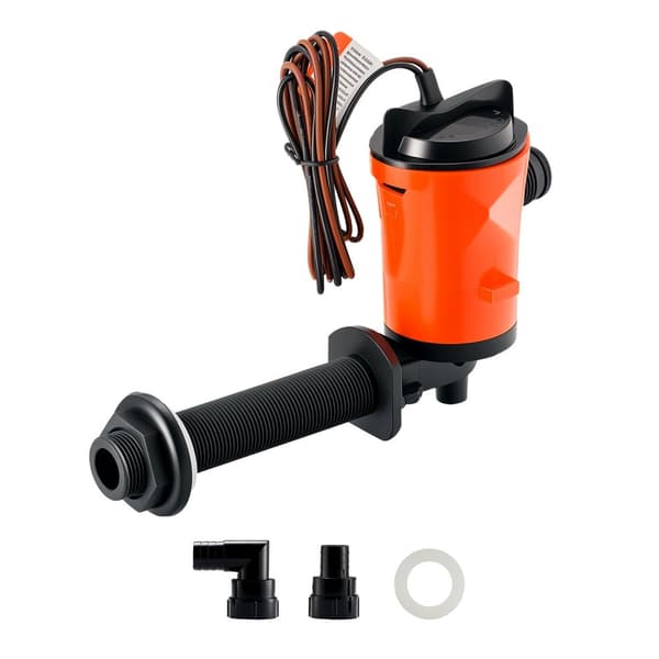 Livewell-ilmapumppu veneeseen, 12V 800 GPH 90°, Baitwell-pumppu, tehokas vesikierto