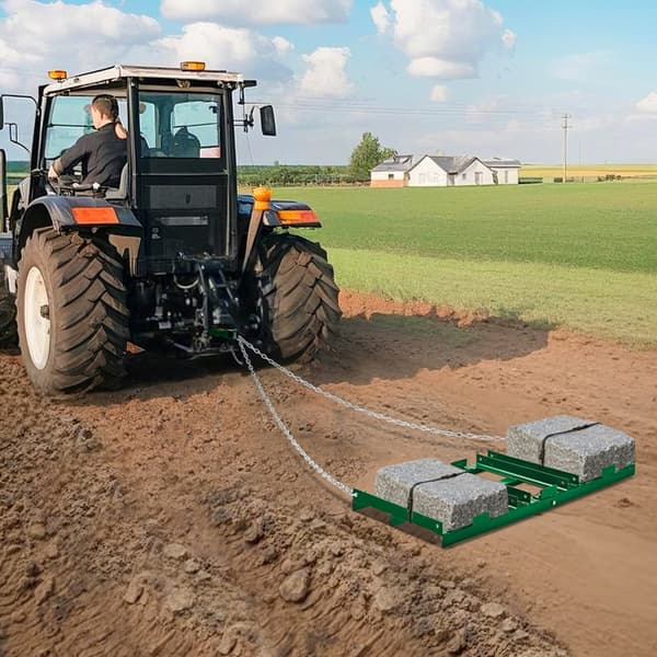 Trækharve 4ft, tungt arbejde, Driveway Grader Rive, ideel til at jævne grusveje og friskpløjede marker