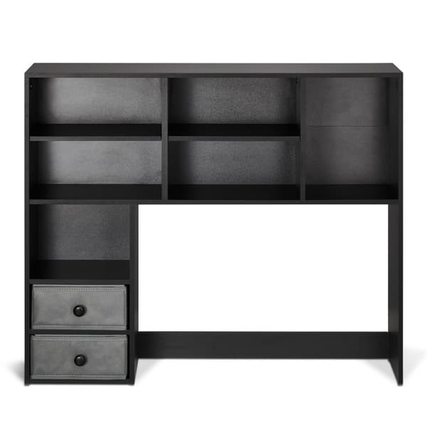 Työpöydän Kirjahylly Musta, Desktop Storage Organizer, 3-tasoinen säilytysratkaisu toimistoon ja kotiin