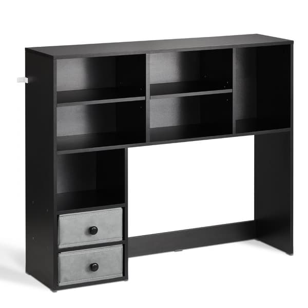Työpöydän Kirjahylly Musta, Desktop Storage Organizer, 3-tasoinen säilytysratkaisu toimistoon ja kotiin