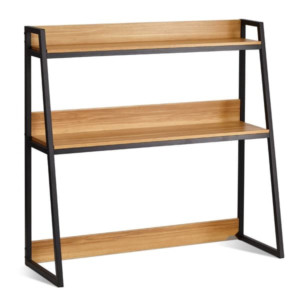 Bordskab til kontoret og hjemmet, 2-tier, Desktop Bookshelf opbevaringsorganisator