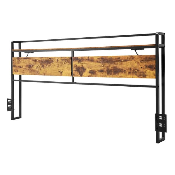 King Size Sengegavl, Hovedgavl med hylde og ladestation, Unikt Design