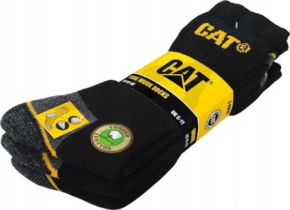 Kivat miesten sukat CAT DYP393 musta 41/45 3kpl 3kpl