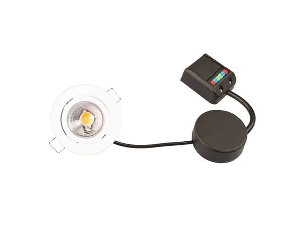 Claudia 230V Dæmpbar Flimmerfri 4.5W 2700K Ra95 280lm IP44 Mat Hvid Rund.