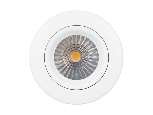 Sabina 230V Dæmpbar Flimmerfri 8W DTW 1800K-3000K Ra90 460lm IP54 Mat Hvid Rund