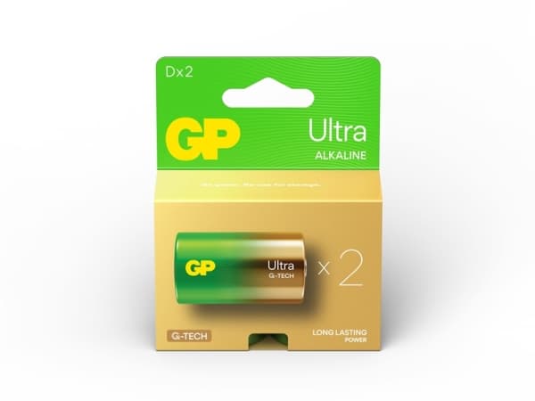 D-batteri GP Ultra Alkali-mangan 1,5 V 2 stk
