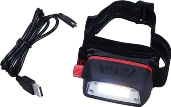 Rooks huvudficklampa LED COB 250Lm rörelsesensor huvudficklampa