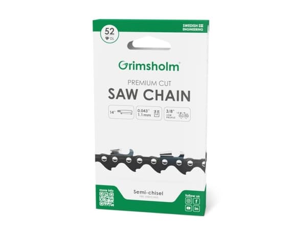 Grimsholm Saw Chain Premium 52 Dl 3/8 .043/1.1Mm