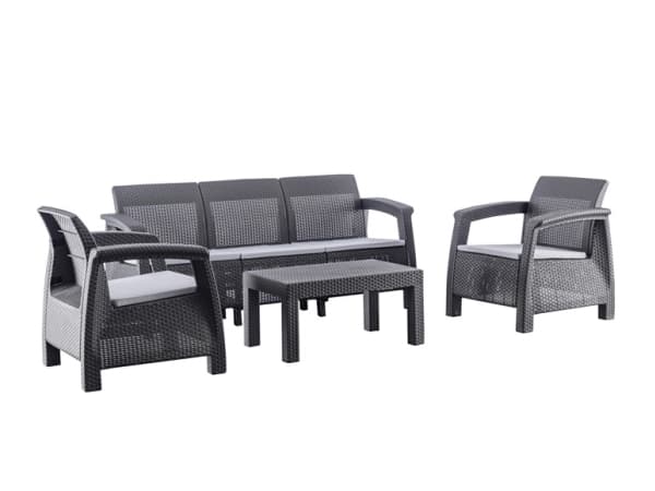 Nenurodyta_V Furnit Set Out Blc/Grey Armch/Sofa/Tab