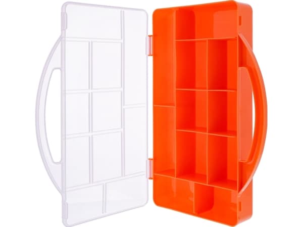 InLine 43009M, Förvaringslåda för smådelar, Orange, Transparent, Tyskland, 271 mm, 186 mm, 40 mm