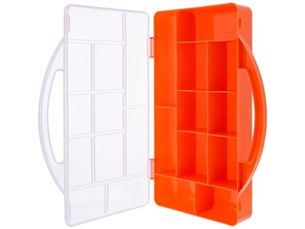 InLine 43009M, Förvaringslåda för smådelar, Orange, Transparent, Tyskland, 271 mm, 186 mm, 40 mm