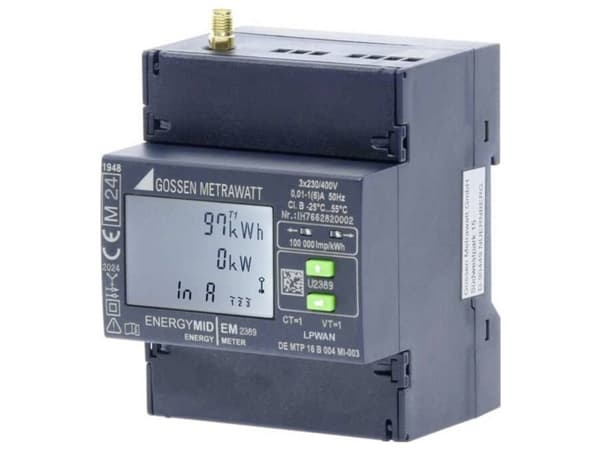 GMC Instruments EM2389 Kolmivaiheinen virtamittari muuntajakytkennällä 5 A MID-yhteensopiva Kyllä 1 kpl (U2389-V039)