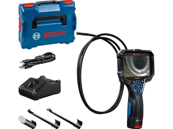 Bosch GIC 12V-5-27 C PROFESSIONAL, 1280 x 720 piksler, 12,7 cm (5"), 75°, 8,3 mm, Flexible-Obedient-sonde, Sort, Blå