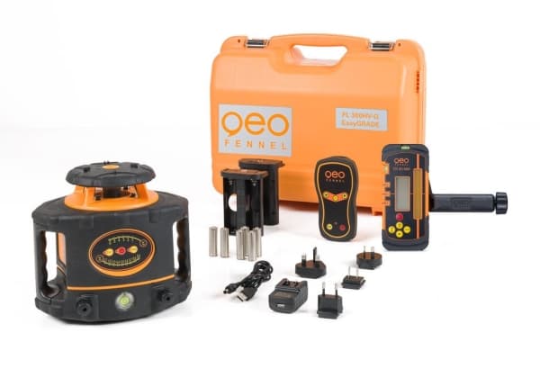 Roterende lasernivå Geo-Fennel FL 300HV-G EasyGRADE; mottaker FR 60-MM