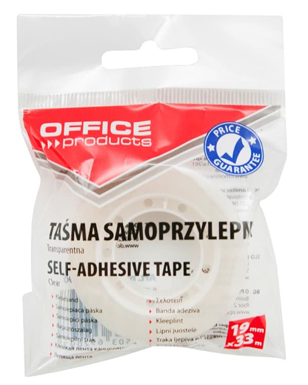 Toimistotuotteet teippi 19x33 m läpinäkyvä kalvossa 18221921-90