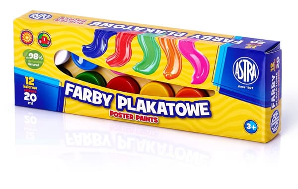 Astra Poster Paints 12 färger 20ml '83114901'