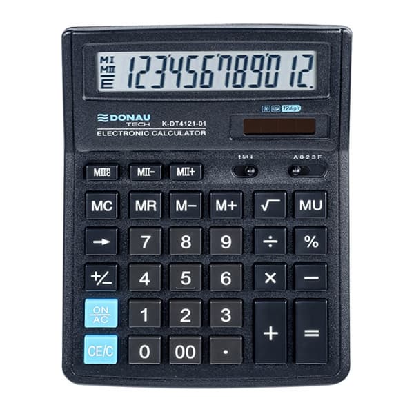 Donau Tech Office Lommeregner 12 cifre K-DT4121-01