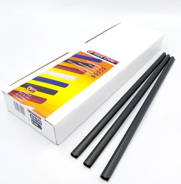 O-Slide Oval 6mm Slide-In Strip /50stk/ Sort