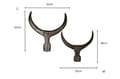 Pikkukuva 3 / 8: BULL HORNS SEINÄKORISTUS L