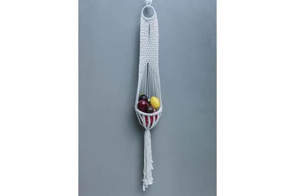 ENKEL MACRAME BLOMSTERBED BLÅ