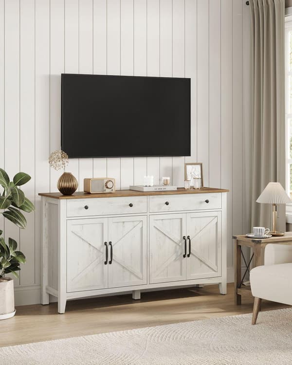 Køkkenskab, VASAGLE, 40x140x80cm, Vintage Hvidbrun