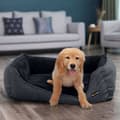 Pikkukuva 2 / 6: Koiran sänky, Pellava-Look Pet Bed, koiran sohvasänky korotetuilla reunoilla, liukumaton pohja, irrotettava pestävä kansi, XL, suurille koirille, 110
