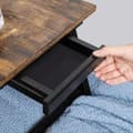 Miniatyrbillede 4 af 6: Laptop-skrivebord til seng eller sofa med justerbar vippetop, morgenmadsserveringsbakke med højdejusterbare foldeben, passer til skærmstørrelse op ti