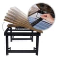 Miniatyrbillede 6 af 6: Laptop-skrivebord til seng eller sofa med justerbar vippetop, morgenmadsserveringsbakke med højdejusterbare foldeben, passer til skærmstørrelse op ti