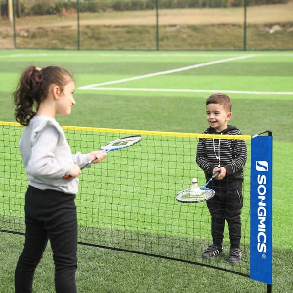5 m badmintonnät blå-gul