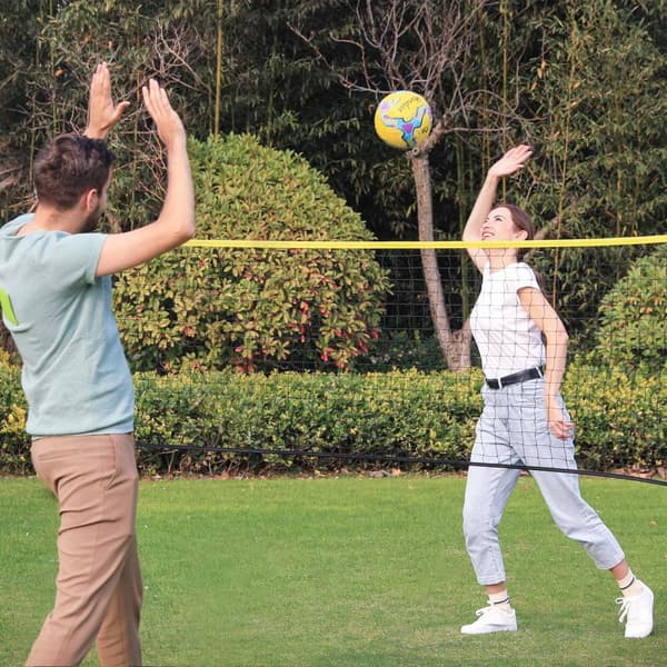 5 m badmintonnät blå-gul