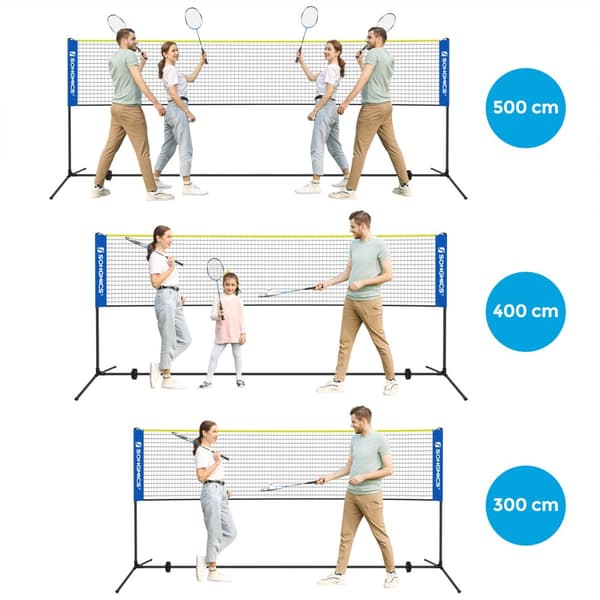 5 m badmintonnät blå-gul