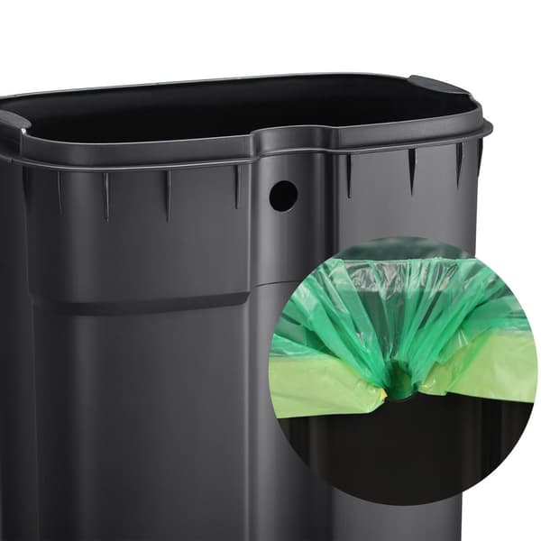 Köksavfallstunna, 30 L pedalhink med innerhink av plast, lock, mjukstängning, luktkontroll, rökgrå LTB03GS