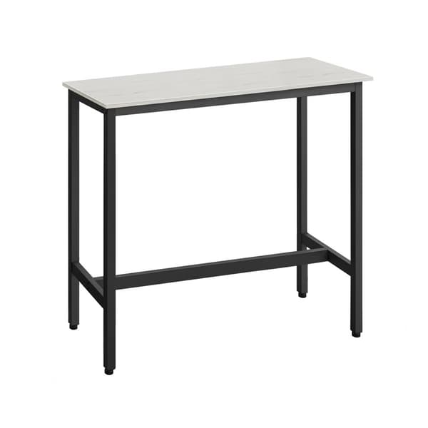 Industrial design suorakulmainen baaripöytä valkoinen