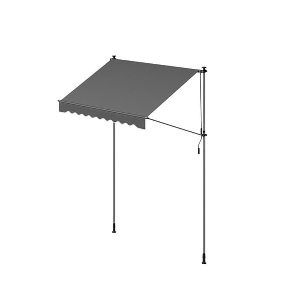 Klämbar markis 200 x 120 cm med handvev för solskydd