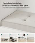 Miniatyrbillede 6 af 6: Bænk med opbevaringsplads i fløjl 38 x 110 x 38 cm