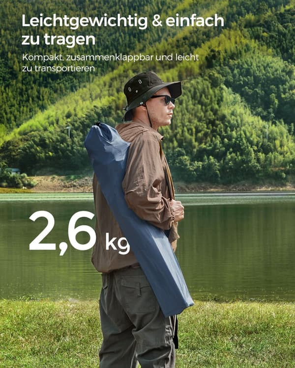 Foldestol sæt med 2 stk. med komfortabel, kraftig struktur i mørkeblå