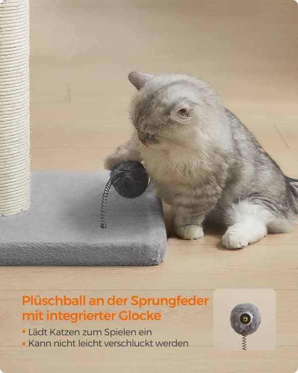 Klösbräda 85 cm hög med klocka och plyschboll